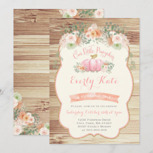 Invitation d'anniversaire Citrouille Parti Citroui