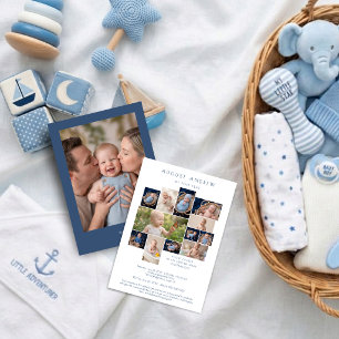 Invitation d'anniversaire classique pour bébé avec
