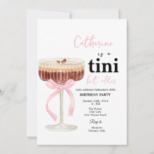 Invitation d'anniversaire cocktail café arc modern