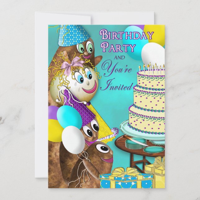 INVITATION D'ANNIVERSAIRE - COLLECTION FAMILIALE D (Devant)