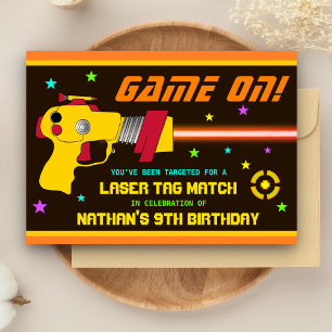 Invitation d'anniversaire colorée pour enfants de 