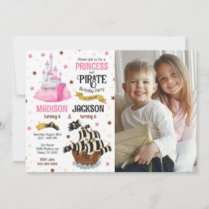 Invitation d'anniversaire commune pour frère et so