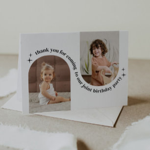 Invitation d'anniversaire conjointe Photo Double A