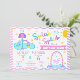 Invitation d'anniversaire conjointe pour Splash Pa