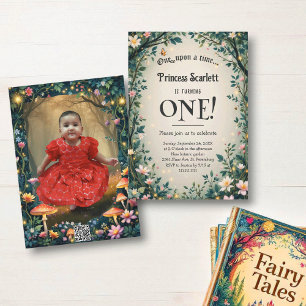 Invitation d'anniversaire Conte de Fée Forêt Encha