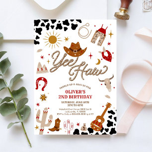 Invitation d'anniversaire cow-boy garçon