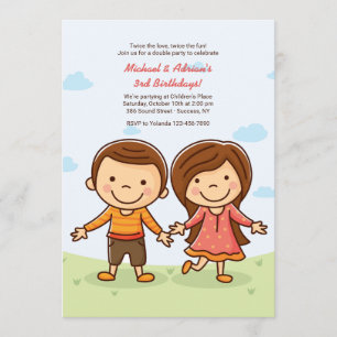 Invitation d'anniversaire Cute Tots
