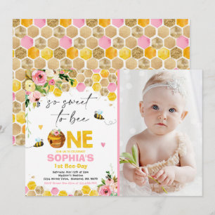 Invitation d'anniversaire d'abeilles Fête d'annive