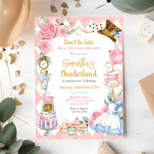 Invitation d'anniversaire d'Alice au pays des merv