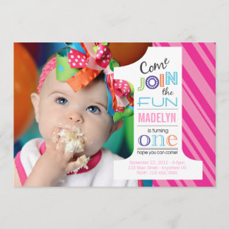 Invitation d'ANNIVERSAIRE d'amusement de nombre