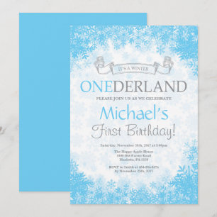 Invitation d'anniversaire de 1 an pour garçon Wint