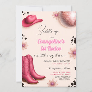 Invitation d'anniversaire de 1ère Rodéo