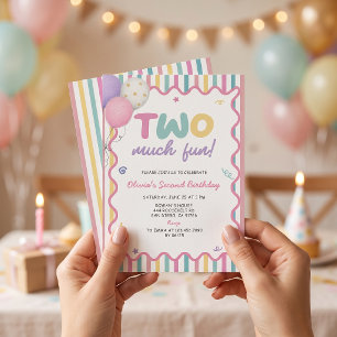 Invitation d'anniversaire de 2 ans pour fille trop
