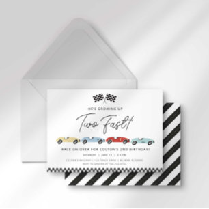 Invitation d'anniversaire de 2 ans pour garçon ave