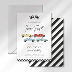 Invitation d'anniversaire de 2 ans pour garçon ave