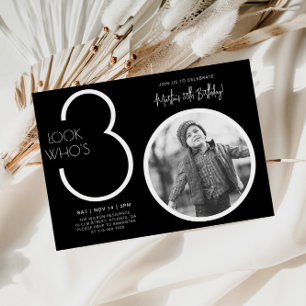 Invitation d'anniversaire de 30 ans photo moderne 