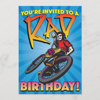 Invitation d'anniversaire de 5 x 7 BMX