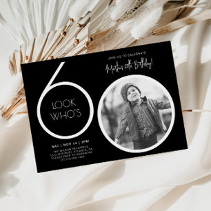 Invitation d'anniversaire de 60 ans photo moderne