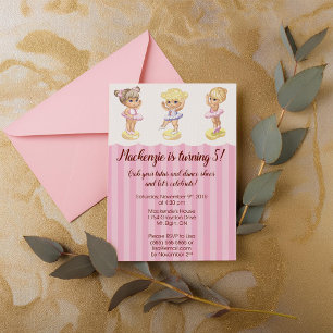 Invitation d'anniversaire de Ballerina