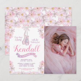 Invitation d'anniversaire de ballerine avec la