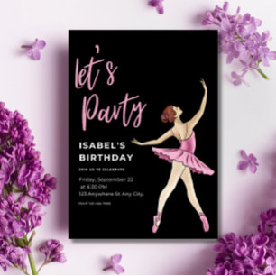 Invitation d'anniversaire de ballerine, Ballet mod