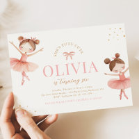 Invitation d'anniversaire de ballet