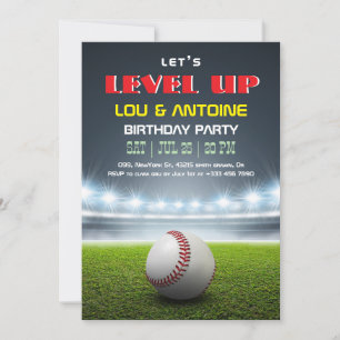 Invitation d'anniversaire de baseball