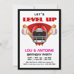 Invitation d'anniversaire de baseball