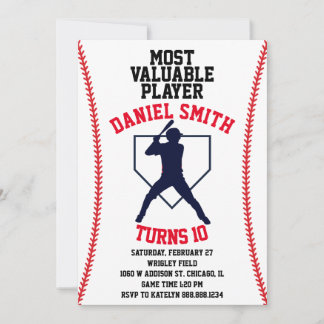 Invitation d'anniversaire de baseball