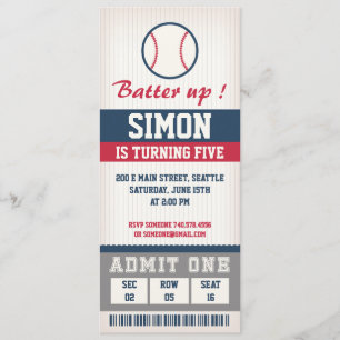 Invitation d'anniversaire de baseball Anniversaire