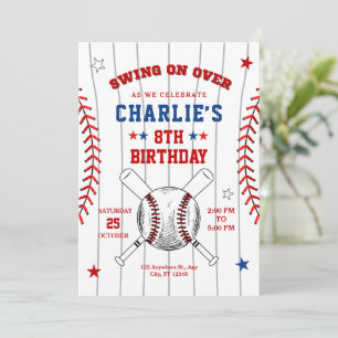 Invitation d'anniversaire de baseball, Invitation 