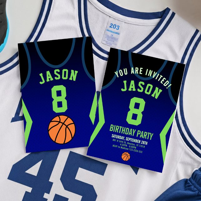 Invitation d'anniversaire de basket-ball (Créateur téléchargé)