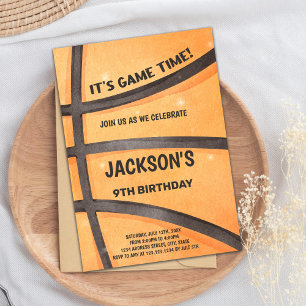 Invitation d'anniversaire de basket-ball complet