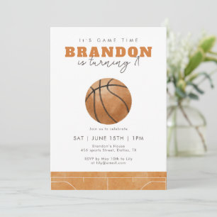 Invitation d'anniversaire de basketball pour les g