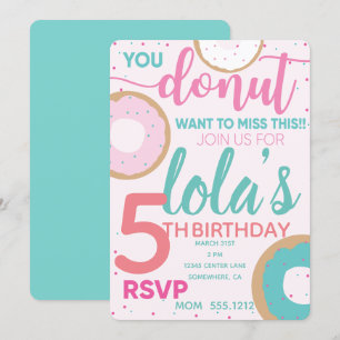 INVITATION D'ANNIVERSAIRE DE BEIGNET