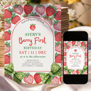 Invitation d'anniversaire de Berry pour son 1er an