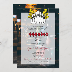 Invitation d'anniversaire de Bowling