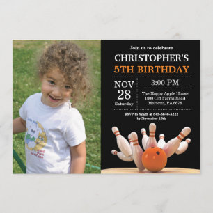 Invitation d'anniversaire de Bowling Anniversaire