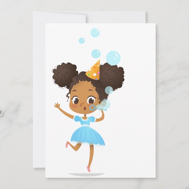 Invitation d'anniversaire de Bubble Bash (Devant)