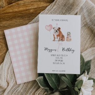 Invitation d'anniversaire de Bulldog anglais - Gir