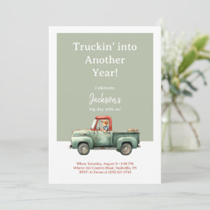 Invitation d'anniversaire de camion • Fête de garç