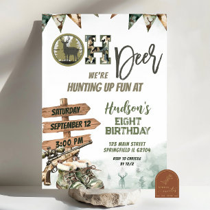 Invitation d'anniversaire de camouflage de chasse