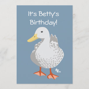 Invitation d'anniversaire de canard