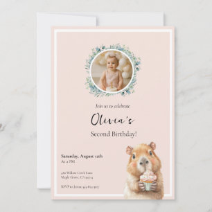 Invitation d'anniversaire de Capybara 2 ans