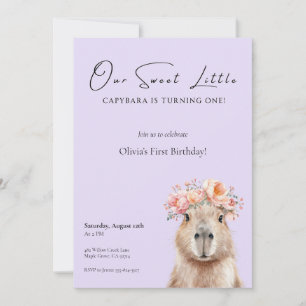 Invitation d'anniversaire de Capybara • Petit(e)