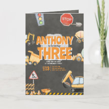 Invitation d'anniversaire de chantier de construct