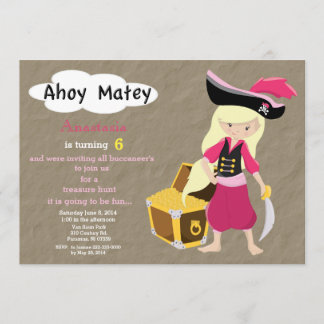 Invitation d'anniversaire de chasse à trésor de