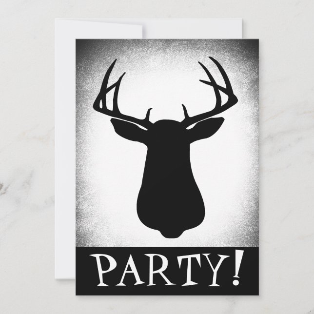 Invitation d'anniversaire de chasse de cerfs (Devant)