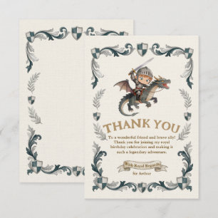 Invitation d'anniversaire de château de chevalier 