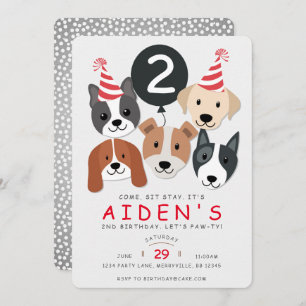 Invitation d'anniversaire de chien